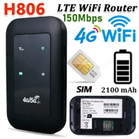 4G Lte Router Wireless Wifi Portable Modem Mini Outdoor Hotspot Pocket Mifi 150mbps Sim Card Slot Extender Repeater 2100mah