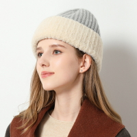 針織帽羊毛毛帽-拼色毛線保暖護耳女配件4色74dm33【獨家進口】【米蘭精品】
