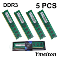 Ymeiton 5PCS DDR3 Desktop computer memory memoriam 4GB 8GB 1333MHz 1600MHz U-DIMM RAM 240 pin universal memory card wholesale