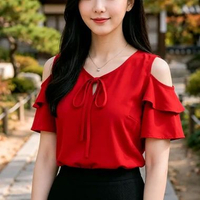 Celestia Label | Atasan Wanita Bahu Bolong Polos | Blouse Wanita Korea Elegan | Baju Wanita Casual K