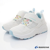 日本月星Moonstar機能童鞋2E機能輕量鞋款3451白(中小童段)