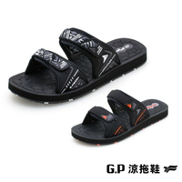 GP 男款織帶風雙帶拖鞋G1536M - 橘色/白黑色(SIZE:40-44 共二色) G.P