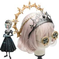 Alice DeRoss Cosplay Headwear Journalist Identity V Glass Role Play Headdress Cosplay Accessories Prop Halloween Party Carnival