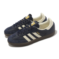 【adidas 愛迪達】德訓鞋 Samba OG 男鞋 女鞋 海軍藍 奶油黃 復古 麂皮 休閒鞋 焦糖底 愛迪達(ID2056)