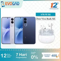 VIVO V70 FE 5G 8/256GB 12/256GB 8/512GB, Mediatek Dimensity 7360, 7000mAh 90W FlashCharge | Garansi 