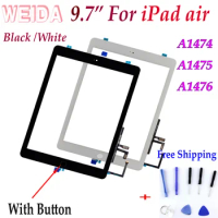 WEIDA Touch screen Replacement 9.7" For iPad Air ipad5 A1474 A1475 A1476 Touch Screen With home button for ipad 5