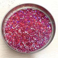 2023 New 100g Holographic Glitters for Resin Epoxy Hexagon Laser Nail Glitter Sequins Chunky Flakes Nail Art Powder Epoxy