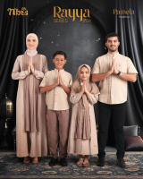 Sarimbit Nibras 2024 Rayya Series PAMELA HAZELNUT Baju Muslim Couple Pasangan Seragam Lebaran Keluar