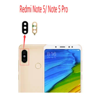 2pcs for Xiaomi Redmi Note 5/ Note 5 Pro Camera Glass Lens Back Rear Camera Glass Lens with Glue Replacement Repair Spare Parts