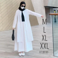 (BIGE SALE) Beautyshirt~ AERA ONE SET - Setelan Rok Outer Full Kancing Depan Bahan MAGNOLIA Polos Ju