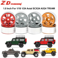 ZD Racing 1.0 inch RC Wheel Rims 4pcs Aluminium Alloy 5/10-Spoke Wheel Hub for 1/24 1/18 RC Car Axial SCX24 TRX4M AX24 FCX24