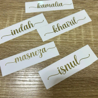 Stiker Vinyl Custom Nama untuk Dekorasi Pribadi - Stiker Vinyl dengan Nama Personalisasi untuk Dekor