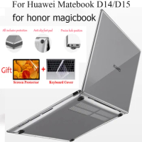 New Laptop Case for Huawei Matebook D 14 D 15 Hard Laptop Shell Cover for honor magicbook 14 15 X14 X15 Case Add keyboard film