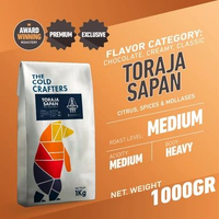 Toraja Sapan Arabica Arabika Grade 1 Biji Bubuk Kopi Roasted Beans 1000 gram 1KG Biji Kopi 1000g