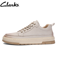 Clarks Men's Cornwell ผ้ากันเปื้อนหนัง Lace Shoes รองเท้าผ้าใบหนังแท้ผู้ชายรองเท้าผ้าใบหนังแท้รองเท้าส้นแบน