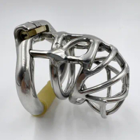 Ergonomic Stainless Steel Stealth Lock Male Chastity Device,Cock Cage,Penis Lock,Cock Ring,Chastity Belt, S065