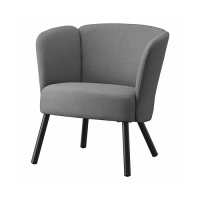 HERRÅKRA 扶手椅, vissle 灰色, 44 公分