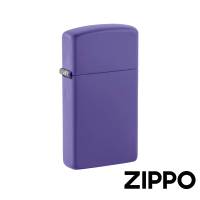 【Zippo】窄版紫色啞漆-素面-防風打火機(美國防風打火機)