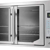 Oster Convection Oven, 8-in-1 Countertop Toaster Oven, XL Fits 2 16" Pizzas, Stainless Steel French Door
