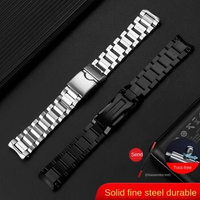 Curved end watchband for Tissot 1853 Saga series T125.617A original steel strip metal watch strap men's bracelet 22mm wristband
