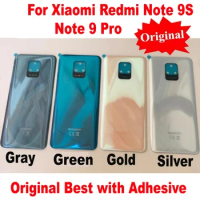 Original Best Battery Back Cover Housing Door For Xiaomi Redmi Note 9S Note 9 Pro Glass Panel Rear Case with Adhesive Note9Pro