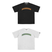 Top selling items in the store- AKUDESIGN Club Typography Logo Oversize T-Shirt 210gsm Cotton Multic