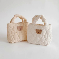 Korean Ins Mommy Bag Cute Bear Lunch Bag Portable Baby Diaper Pouch Organizer for The Nursery Storage Bags