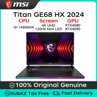 MSI Titan GE68HX 16-inch 2024 14th Gen Core i9-14900HX 32GB 2TB RTX4080/RTX4090 4K UHD 120Hz Mini LED Screen Gaming Notebook PC