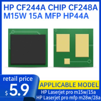 For HP cf244a chip impresoras HP LaserJet Pro m15w 15A MFP m28w 28a hp44a cartridge counting chip cf248a toner cartridge chip