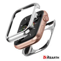 Rearth Apple Watch S4/5/6/SE 40mm 全包覆不鏽鋼錶框(亮銀)