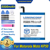 100% Original LOSONCOER KP50 Battery 5500mAh For Motorola Moto One Zoom/Global/Dual SIM XT2010-1
