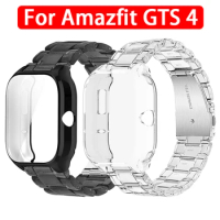 For Amazfit GTS 4 Smart Watch Accessories Protective Cover Bracelet For amazfit GTS 4 Clear Resin Strap Case Protector Watchband