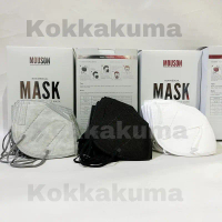 Mouson KN95 Masker 5Ply Dewasa Kemasan Box Isi 50 Pcs Warna Putih Hitam Abu Original