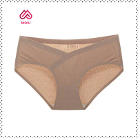 MQIU Celana Dalam bumil Seamless CD Wanita Rendah Pinggang Panty Es Sutra Bumil Sepinggul CD H738 Hi