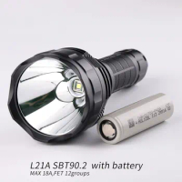 Convoy L21A SBT90.2 ,max 18A FET 12groups, 21700 flashlight, torch,with battery