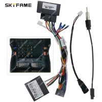 SKYFAME Car 16pin Wiring Harness Adapter Decoder Android Radio Power Cable For Volkswagen Tiguan G-RZ-VW58