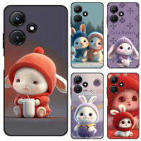 Cute Rabbit เคส Infinix Hot 30 4G X6831 Case Soft TPU การ์ตูน เคสซิลิโคน โทรศัพท์มือถือ เคส