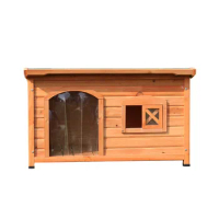 Handmade Dog House Outdoor Waterproof Indoor Wooden Kennel Sausage House Corgi Teddy Four Seasons Universal Pet House