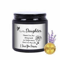A unique gift for your daughter: a 3.5oz scented candle - lavender scented soy wax candle, long-lasting burning