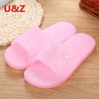 Summer jelly transparent plastic home sandals women,Durable jelly shoes flat bathroom shower Female indoor non-slip slippers