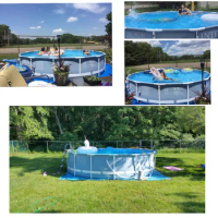 10 feet INTEX 305*76 cm Round Metal Frame Above Ground Pool Set Pond Family Swimming Pool metal frame structure pool