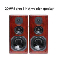 KYYSLB 200W 8 Inch Speaker 8ohm Bookshelf Speakers Wooden Monitor Speakers Wooden Passive Fever Hifi Speakers 50~20KHZ A Pair