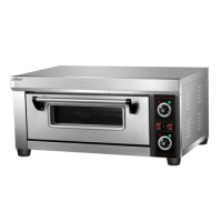 HTD101 Electric Deck Oven Thermosat Baking Oven Stainless Steel Double Layers Bakery Oven Commercial Kitchen Pizza Oven