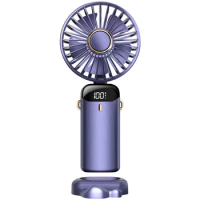 Portable Fan Personal Fan 5000Mah Rechargeable,5 Speeds With LED Display,90° Adjustable