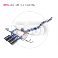 HMD Titanium Alloy Exhaust System Performance Valve Catback For Honda Civic Type-R Muffler For Cars