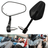 Rearview Mirror For Vespa cafe racer Mirror xmax 300 Accessories tmax 500 tmax 530 mt 07 fz1 r6 Motorcycle Mirror CNC Aluminum