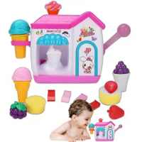 Ice Cream Toy Bath Bubble Maker Colorful Bath Toys And Foam Maker Pretend Cake Play Set Safe Bubble Maker Fun For Children Boys