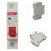 Pemutus Litar AC, Unipolar MCB, untuk AC 500V, Sesuai untuk Sistem Suria PV, Tersedia dalam 10 Amp, 