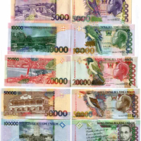 1996-2013 Sao Tome and Principe 5000-100000 Dollar Original Notes UNC (Fuera De uso Ahora Collectibl