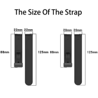 20mm 22mm Silicone Magnetic Folding Buckle Strap For TicWatch Pro 3 Ultra GPS Strap for TicWatch E3/GTA/GTX/GTW/GTH 2 Bracelet